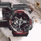 RELOJ CASIO VINTAGE G-SHOCK GA-110HR-1ADR ANA-DIGI NEGRO-ROJO PANTALLA NEGATIVA