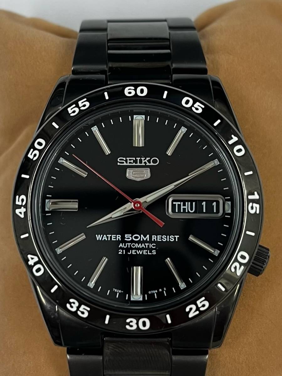 RELOJ SEIKO 5 SZEN008 AUTOMÁTICO ALL BLACK 37MM (JDM) MERCADO JAPONÉS (EXCLUSIVO)