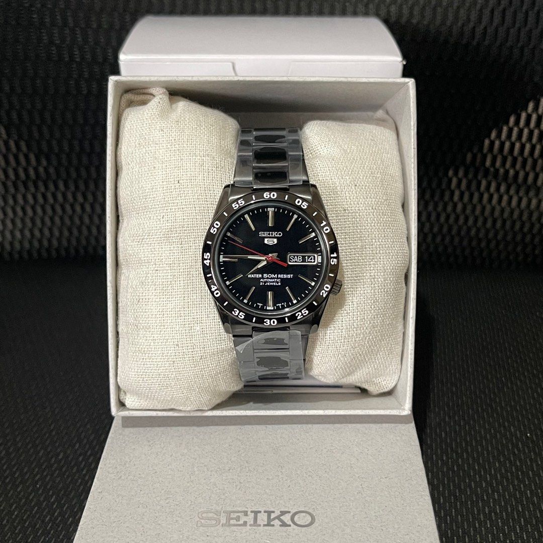 RELOJ SEIKO 5 SZEN008 AUTOMÁTICO ALL BLACK 37MM (JDM) MERCADO JAPONÉS (EXCLUSIVO)