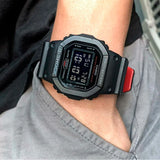 RELOJ CASIO G-SHOCK DW-5600HR-1DR NEGRO-ROJO PANTALLA NEGATIVA