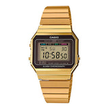 RELOJ CASIO VINTAGE A700WG-9ADF DORADO SLIM CARATULA NEGRA