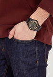 RELOJ CASIO VINTAGE AEQ-200W-9AVDF NEGRO / DORADO ANALOGO - DIGITAL