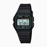 RELOJ CASIO VINTAGE F-91W-3DG NEGRO LINEA VERDE