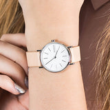 RELOJ SKAGEN MUJER SKW2839 ANÁLOGO PLATEADO BLANCO PULSERA CAFÉ CLARO