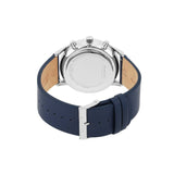 RELOJ SKAGEN HOMBRE SKW6653 ANÁLOGO NEGRO ACERO CHRONO PULSERA CUERO AZUL