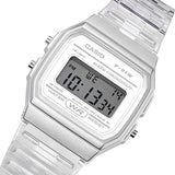 RELOJ CASIO VINTAGE F-91WS-7DF BLANCO PLATEADO TRANSPARENTE