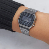 RELOJ CASIO VINTAGE A168WGG-1BDF ACERO - NEGRO PANTALLA NEGATIVA