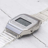 RELOJ CASIO VINTAGE F-91WS-7DF BLANCO PLATEADO TRANSPARENTE