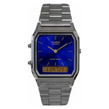 RELOJ CASIO VINTAGE AQ-230GG-2ADF COLOR TITANIO - AZUL  