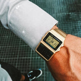 RELOJ CALCULADORA CASIO VINTAGE DBC-611G-1DF DATABANK DORADO