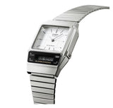 RELOJ CASIO VINTAGE AQ-800E-7ADF ANA-DIGI PLATEADO BLANCO