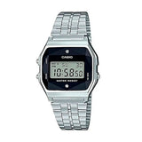 RELOJ CASIO VINTAGE A159WAD-1DF DIAMOND PLATEADO MADE IN JAPAN