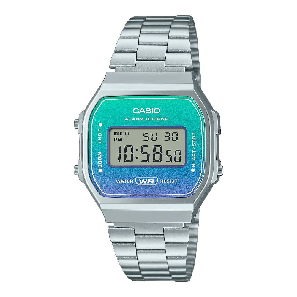 RELOJ CASIO VINTAGE A168WER-2ADF PLATEADO DEGRADÉ