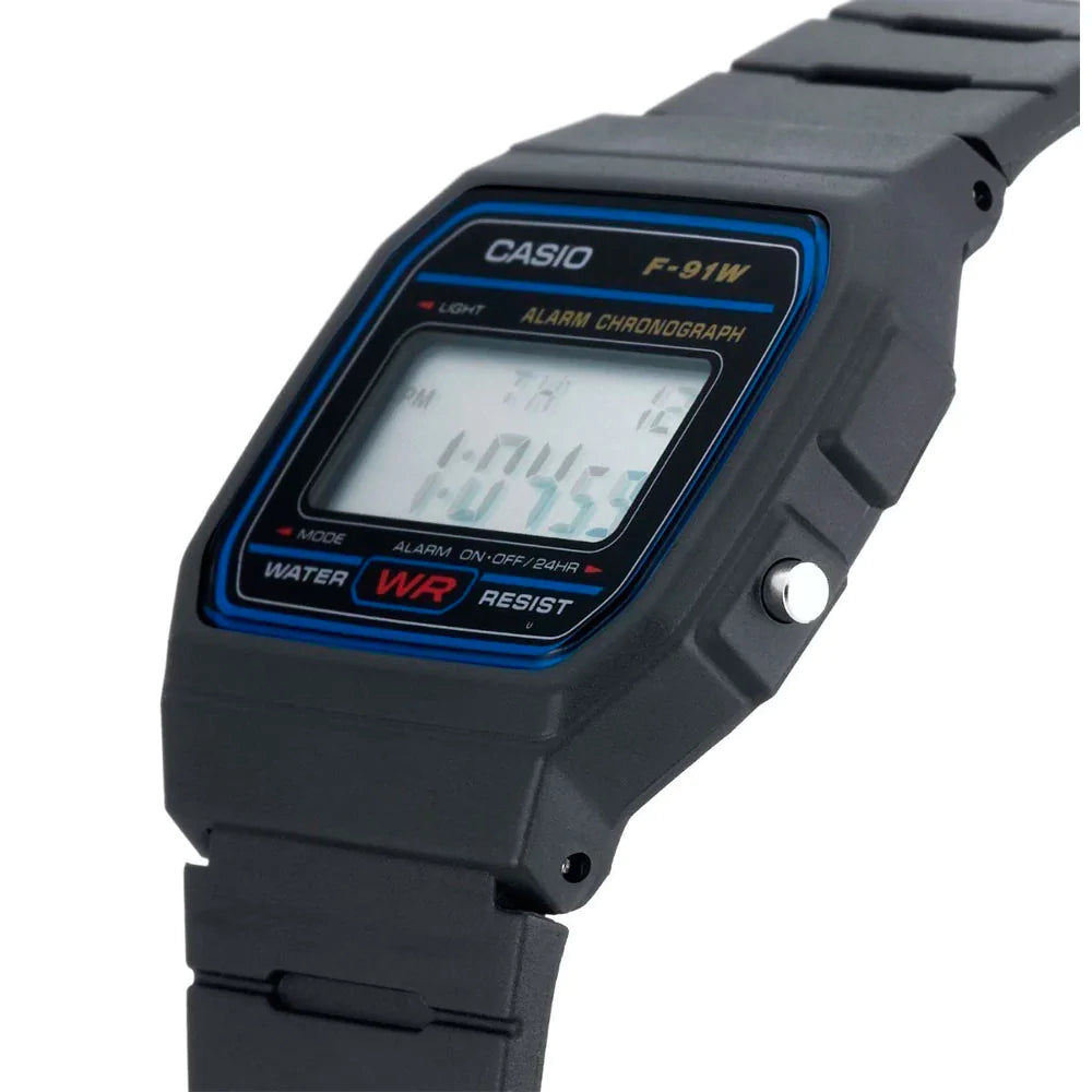 RELOJ CASIO VINTAGE F-91W-1DG NEGRO CLÁSICO