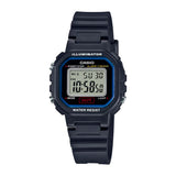 RELOJ CASIO VINTAGE LA-20WH-1CDF MINI NEGRO LÍNEA AZUL