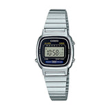 RELOJ CASIO VINTAGE LA670WA-1DF PLATEADO NEGRO