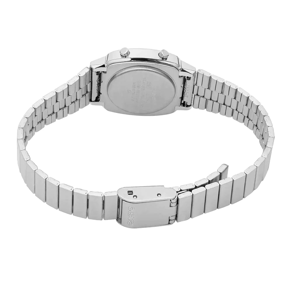 RELOJ CASIO VINTAGE LA670WA-1DF PLATEADO NEGRO