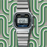 RELOJ CASIO VINTAGE LA670WA-1DF PLATEADO NEGRO