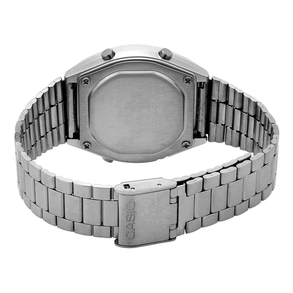 RELOJ CASIO VINTAGE LA680WA-1DF PLATEADO NEGRO MUJER. TAMAÑO MINI