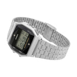 RELOJ CASIO VINTAGE A159WAD-1DF DIAMOND PLATEADO MADE IN JAPAN
