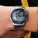 RELOJ CASIO VINTAGE AE-1000WD-1AVDF PLATEADO