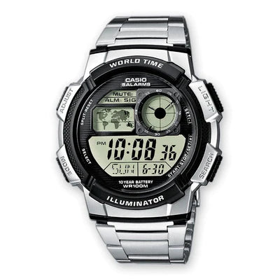 RELOJ CASIO VINTAGE AE-1000WD-1AVDF PLATEADO