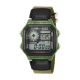 RELOJ CASIO VINTAGE ROYALE AE-1200WHB-3BVDF VERDE NATO