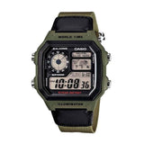 RELOJ CASIO VINTAGE ROYALE AE-1200WHB-3BVDF VERDE NATO