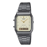 RELOJ CASIO VINTAGE AQ-230GG-9ADF COLOR TITANIO - BLANCO "JANUS" ANA-DIGI